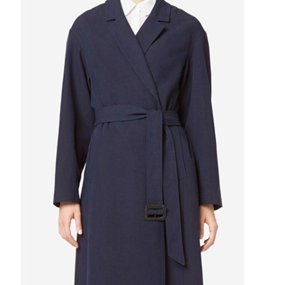 Cole Haan T10148 Women's Linen Wrap Maxi Coat NWT - Picture 4 of 6